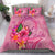 Cook Islands Polynesian Bedding Set - Floral With Seal Pink Pink - Polynesian Pride