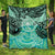 Chuuk Premium Quilt - Vintage Floral Pattern Green Color Green - Polynesian Pride