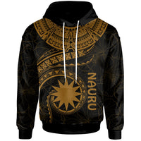 Nauru Polynesian Hoodie Nauru Waves (Golden) Unisex Golden - Polynesian Pride
