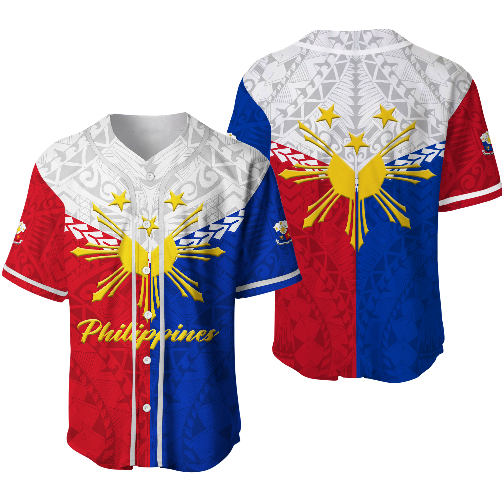 The Philippines Legend Baseball Jersey - LT12 Red - Polynesian Pride