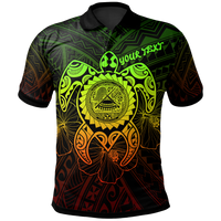 American Samoa Polynesian Custom Polo Shirt Vintage Polynesian Turtle (Reggae) Unisex Reggae - Polynesian Pride