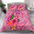 Tuvalu Polynesian Bedding Set - Floral With Seal Pink Pink - Polynesian Pride