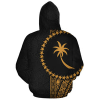 Chuuk Polynesian Custom Hoodie Yellow Line - Polynesian Pride