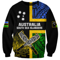 Australian South Sea Islanders Flag Style Sweatshirt LT14 Unisex Black - Polynesian Pride