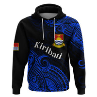 Custom Ribaberiki Kiribati Coat of Arms Mix Blue Polynesian Hoodie LT14 - Polynesian Pride