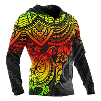 Vanuatu Polynesian Hoodie Reggae Turtle - Polynesian Pride
