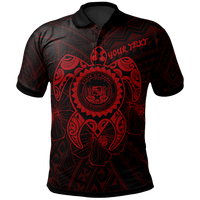 Hawaii Polynesian Custom Polo Shirt Vintage Polynesian Turtle (Red) Unisex Red - Polynesian Pride