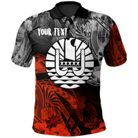 Tahiti Polynesian Custom Polo Shirt Vintage Polynesian Turtle Unisex Black - Polynesian Pride