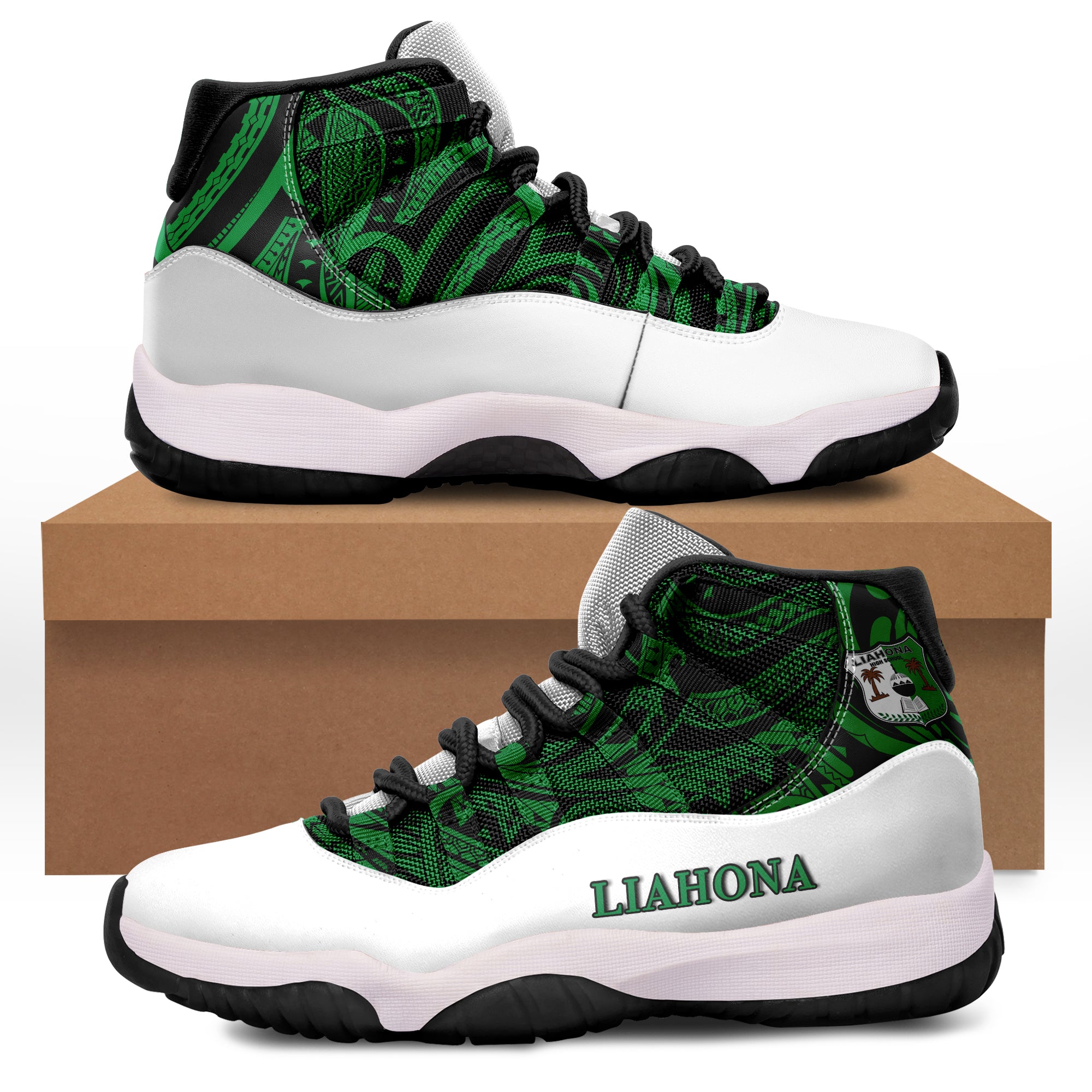 Liahona Sneaker J.11 Style No.2 LT6 Green - Polynesian Pride