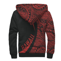 Kanaka Hawaii Map Red Polynesian Sherpa Hoodie - Circle Style AH - Polynesian Pride