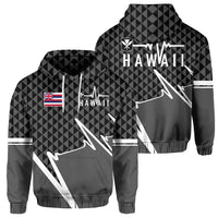 Kakau Hawaii In My Heartbeat Flag of Hawaii Zip Hoodie Gray Unisex Gray - Polynesian Pride