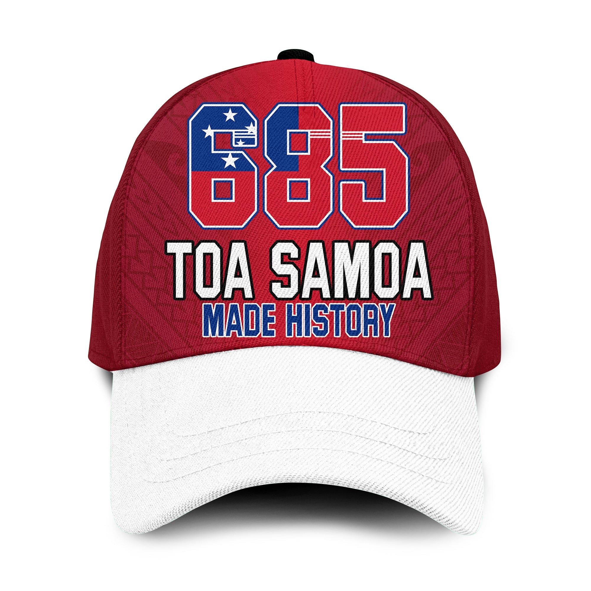 Toa Samoa Rugby Classic Cap Proud 685 Made History Red Ver.02 LT13 Classic Cap Universal Fit Red - Polynesian Pride