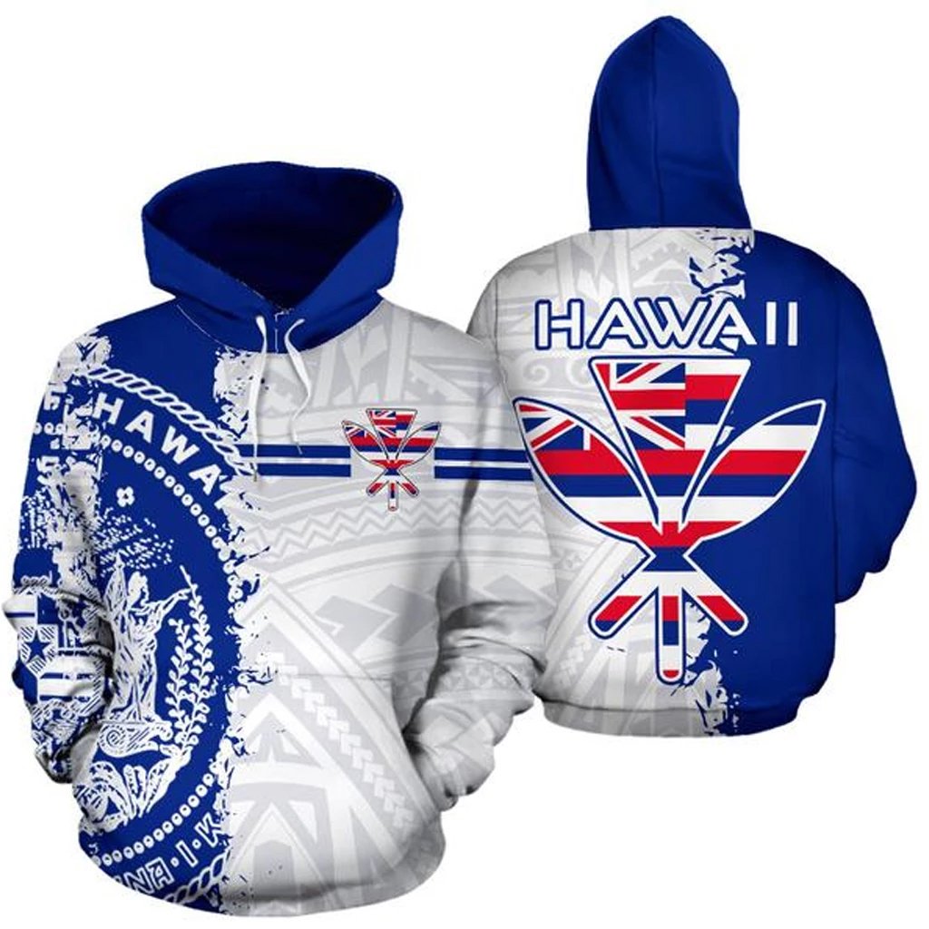 Hawaii Kanaka Sport Hoodie Mystic Style Unisex White - Polynesian Pride