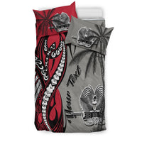 Papua New Guinea Custom Personalized Bedding Set - Classical Coconut Tree - Polynesian Pride