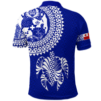 Tonga Polo Shirt Tongan Blue Turtle LT12 - Polynesian Pride
