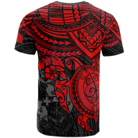Tonga T Shirt Tonga Coat of Arms Polynesian Red Turtle Hibiscus - Polynesian Pride