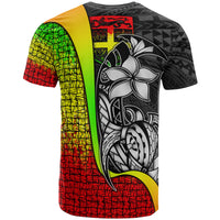 Fiji Polynesian Custom T Shirt Reggae Turtle with Hook - Polynesian Pride