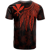Polynesian Hawaii Kanaka Maoli Custom T shirt Polynesian Wings (Red) - Polynesian Pride