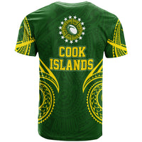 Cook Islands Rugby T Shirt Tribal Pattern LT12 - Polynesian Pride