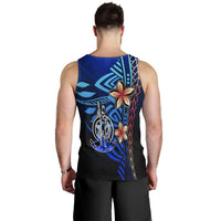 Vanuatu Custom Personalised Men's Tank Top - Vintage Tribal Mountain - Polynesian Pride