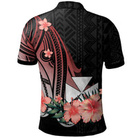 Wallis and Futuna Custom Polo Shirt Red Polynesian Hibiscus Pattern Style - Polynesian Pride