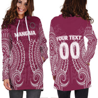 (Custom Personalised) Cook Islands Mangaia Hoodie Dress - Tribal Pattern - LT12 - Polynesian Pride