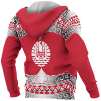 Tahiti Polynesian All Over Hoodie Wave Style - Polynesian Pride