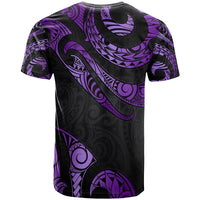 Guam Polynesian T Shirt Polynesian Tattoo Purple Version - Polynesian Pride