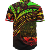 Marshall Islands Baseball Shirt - Reggae Color Cross Style - Polynesian Pride