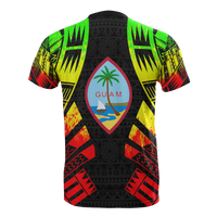 Guam T Shirt Guam Coat of Arms Polynesian Tattoo Reggae Style - Polynesian Pride