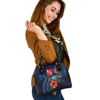 Wallis and Futuna Polynesian Shoulder Hand Bag - Blue Turtle Hibiscus - Polynesian Pride