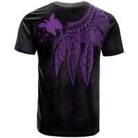 Papua New Guinea Custom T Shirt Polynesian Wings (Purple) - Polynesian Pride