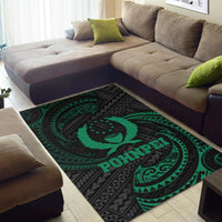 Pohnpei Polynesian Area Rug - Green Tribal Wave - Polynesian Pride
