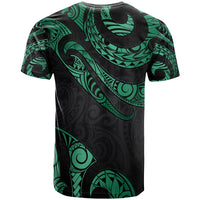 Yap Micronesia Custom T Shirt Polynesian Tattoo Green Version - Polynesian Pride