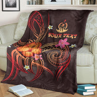 Vanuatu Polynesian Personalised Premium Blanket - Legend of Vanuatu (Red) - Polynesian Pride