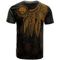 Federated States of Micronesia Custom T Shirt Polynesian Wings (Golden) - Polynesian Pride