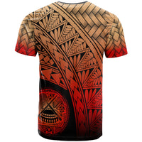 American Samoa Polynesian Custom T Shirt Plumeria Tattoo Tribal - Polynesian Pride