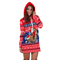 (Custom Personalised) New Zealand Maori Meri Kirihimete Hoodie Dress - LT2 - Polynesian Pride