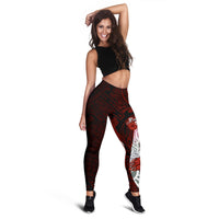 Yap Micronesia Custom Personalised Legging - Coat Of Arm With Hibiscus - Polynesian Pride