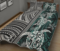 Polynesian Quilt Bed Set - Turtle With Ethnic Motives And Floral Elements - LT20 - Polynesian Pride