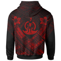 Vanuatu Custom Polynesian Hoodie Vanuatu Red Seal Camisole Hibiscus Style - Polynesian Pride
