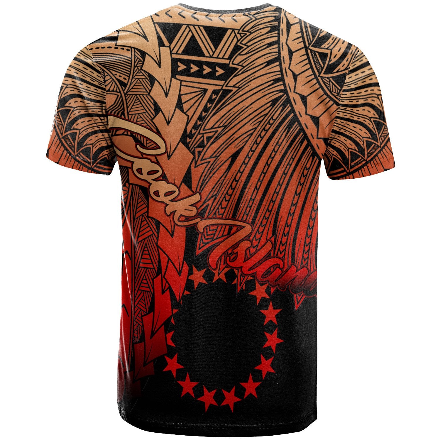 Cook Islands Polynesian Custom T Shirt Tribal Wave Tattoo Red Ver 2 Unisex Red - Polynesian Pride