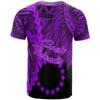 Cook Islands Polynesian Custom T Shirt Tribal Wave Tattoo Purple - Polynesian Pride