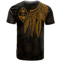 Guam T Shirt Polynesian Wings (Golden) - Polynesian Pride