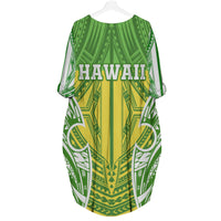 Hawaii Polynesian Batwing Pocket Dress - Hawaiian Pattern With Seal - Polynesian Pride