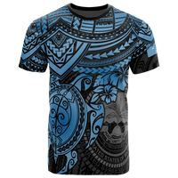 Federated States of Micronesia T Shirt F S M Seal Blue Turtle Hibiscus Unisex Blue - Polynesian Pride