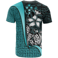 Kosrae Micronesian T Shirt Turquoise Turtle with Hook - Polynesian Pride