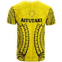 Cook Islands Aitutaki T Shirt Tribal Pattern LT12 - Polynesian Pride