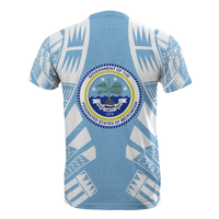 Federated States of Micronesia T Shirt F S M Seal Polynesian Tattoo Light Blue Style - Polynesian Pride