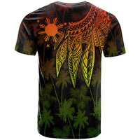 The Philippines Custom T Shirt Polynesian Wings (Reggae) - Polynesian Pride